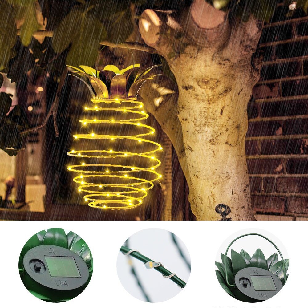 Solar Iron Pineapple LED Landscape Light (Waterproof)