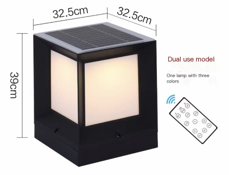 Outdoor Solar Waterproof Pillar Light for Gardens